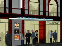 Night view of the proposed Scala Cinema and Arts Centre.